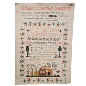 Vintage Paragon Antique Museum Samplers Counted Crosstitch Pattern Booklet